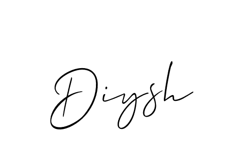 Make a beautiful signature design for name Diysh. With this signature (Allison_Script) style, you can create a handwritten signature for free. Diysh signature style 2 images and pictures png