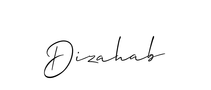 How to make Dizahab signature? Allison_Script is a professional autograph style. Create handwritten signature for Dizahab name. Dizahab signature style 2 images and pictures png