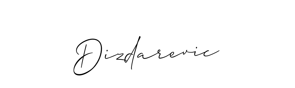 Also we have Dizdarevic name is the best signature style. Create professional handwritten signature collection using Allison_Script autograph style. Dizdarevic signature style 2 images and pictures png