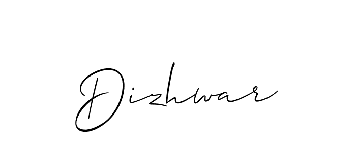 How to Draw Dizhwar signature style? Allison_Script is a latest design signature styles for name Dizhwar. Dizhwar signature style 2 images and pictures png