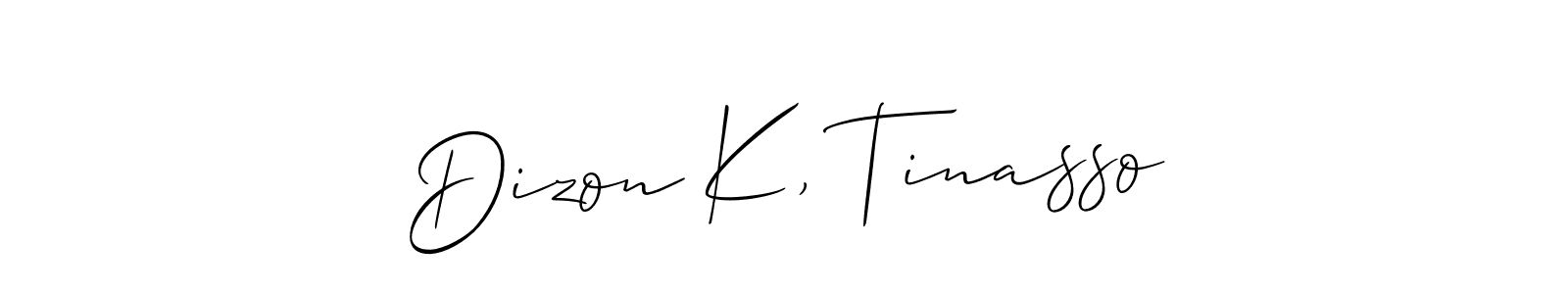 Dizon K, Tinasso stylish signature style. Best Handwritten Sign (Allison_Script) for my name. Handwritten Signature Collection Ideas for my name Dizon K, Tinasso. Dizon K, Tinasso signature style 2 images and pictures png