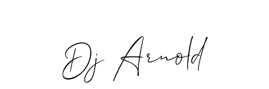 Use a signature maker to create a handwritten signature online. With this signature software, you can design (Allison_Script) your own signature for name Dj Arnold. Dj Arnold signature style 2 images and pictures png