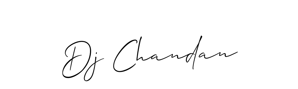 Also we have Dj Chandan name is the best signature style. Create professional handwritten signature collection using Allison_Script autograph style. Dj Chandan signature style 2 images and pictures png
