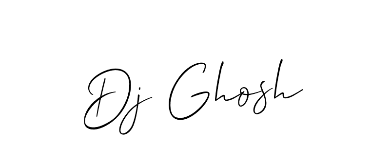 Design your own signature with our free online signature maker. With this signature software, you can create a handwritten (Allison_Script) signature for name Dj Ghosh. Dj Ghosh signature style 2 images and pictures png