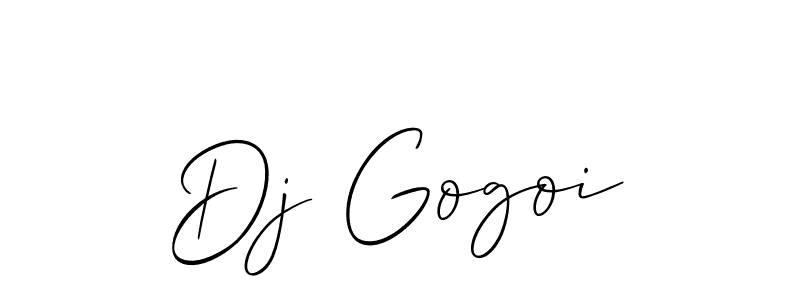 This is the best signature style for the Dj Gogoi name. Also you like these signature font (Allison_Script). Mix name signature. Dj Gogoi signature style 2 images and pictures png