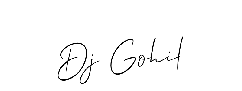 How to make Dj Gohil signature? Allison_Script is a professional autograph style. Create handwritten signature for Dj Gohil name. Dj Gohil signature style 2 images and pictures png