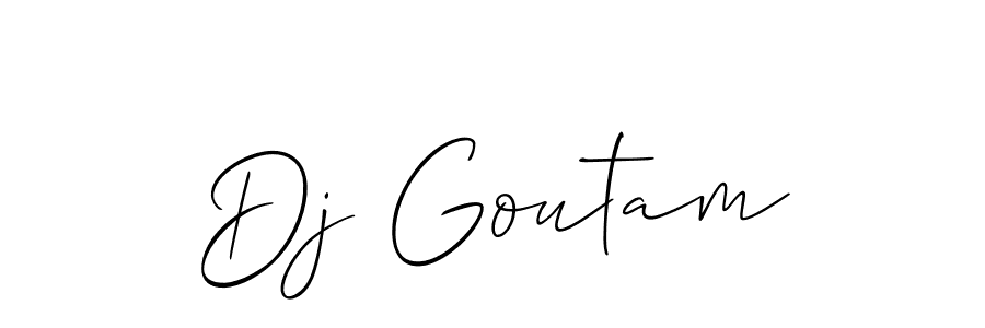 Best and Professional Signature Style for Dj Goutam. Allison_Script Best Signature Style Collection. Dj Goutam signature style 2 images and pictures png