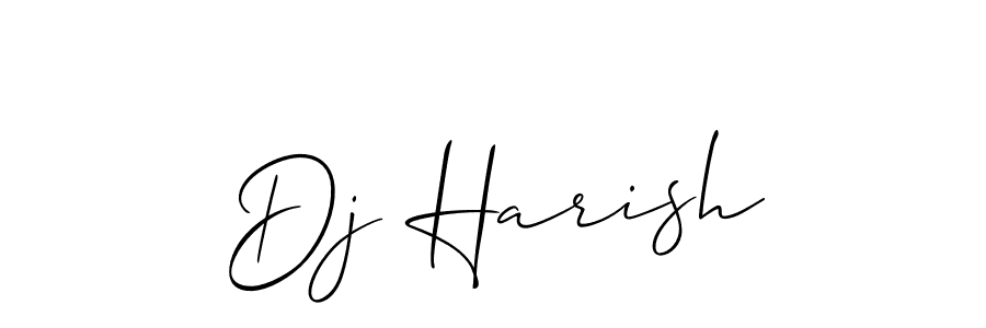 How to Draw Dj Harish signature style? Allison_Script is a latest design signature styles for name Dj Harish. Dj Harish signature style 2 images and pictures png
