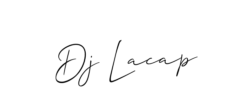 Similarly Allison_Script is the best handwritten signature design. Signature creator online .You can use it as an online autograph creator for name Dj Lacap. Dj Lacap signature style 2 images and pictures png