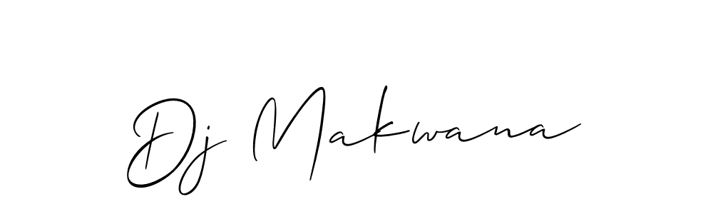 Make a beautiful signature design for name Dj Makwana. With this signature (Allison_Script) style, you can create a handwritten signature for free. Dj Makwana signature style 2 images and pictures png