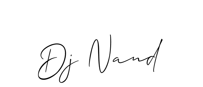 It looks lik you need a new signature style for name Dj Nand. Design unique handwritten (Allison_Script) signature with our free signature maker in just a few clicks. Dj Nand signature style 2 images and pictures png