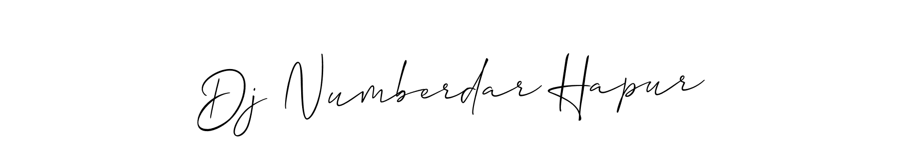 How to make Dj Numberdar Hapur signature? Allison_Script is a professional autograph style. Create handwritten signature for Dj Numberdar Hapur name. Dj Numberdar Hapur signature style 2 images and pictures png