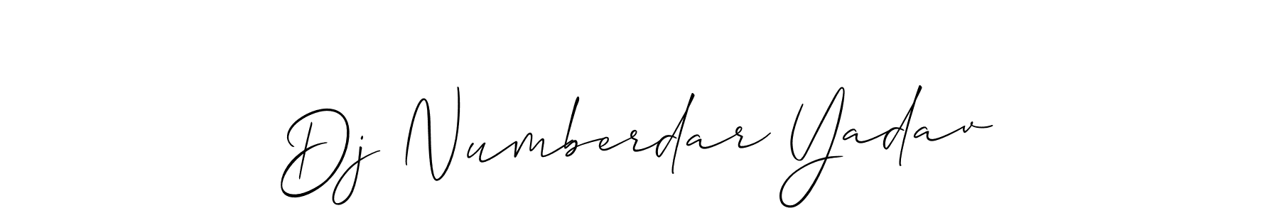 Similarly Allison_Script is the best handwritten signature design. Signature creator online .You can use it as an online autograph creator for name Dj Numberdar Yadav. Dj Numberdar Yadav signature style 2 images and pictures png