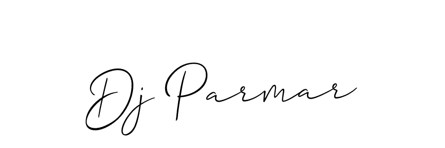 Use a signature maker to create a handwritten signature online. With this signature software, you can design (Allison_Script) your own signature for name Dj Parmar. Dj Parmar signature style 2 images and pictures png