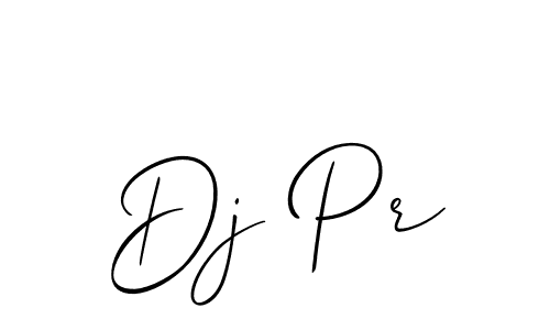 It looks lik you need a new signature style for name Dj Pr. Design unique handwritten (Allison_Script) signature with our free signature maker in just a few clicks. Dj Pr signature style 2 images and pictures png