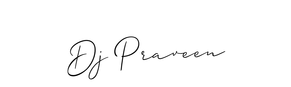 Allison_Script is a professional signature style that is perfect for those who want to add a touch of class to their signature. It is also a great choice for those who want to make their signature more unique. Get Dj Praveen name to fancy signature for free. Dj Praveen signature style 2 images and pictures png