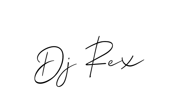 Make a beautiful signature design for name Dj Rex. With this signature (Allison_Script) style, you can create a handwritten signature for free. Dj Rex signature style 2 images and pictures png