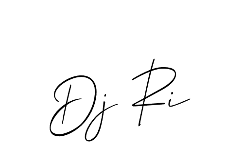 Similarly Allison_Script is the best handwritten signature design. Signature creator online .You can use it as an online autograph creator for name Dj Ri. Dj Ri signature style 2 images and pictures png