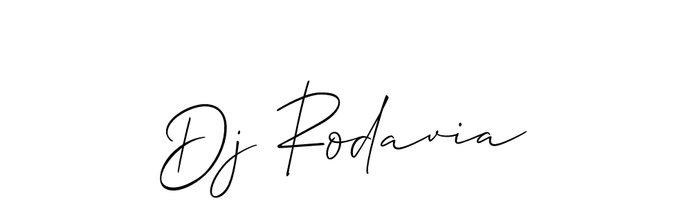 Once you've used our free online signature maker to create your best signature Allison_Script style, it's time to enjoy all of the benefits that Dj Rodavia name signing documents. Dj Rodavia signature style 2 images and pictures png