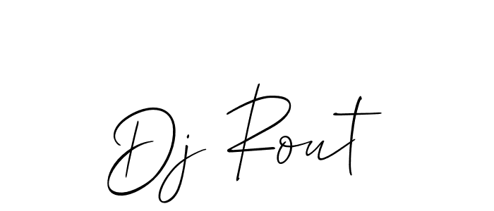if you are searching for the best signature style for your name Dj Rout. so please give up your signature search. here we have designed multiple signature styles  using Allison_Script. Dj Rout signature style 2 images and pictures png
