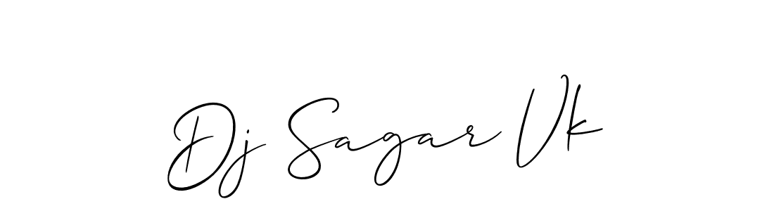 Also we have Dj Sagar Vk name is the best signature style. Create professional handwritten signature collection using Allison_Script autograph style. Dj Sagar Vk signature style 2 images and pictures png