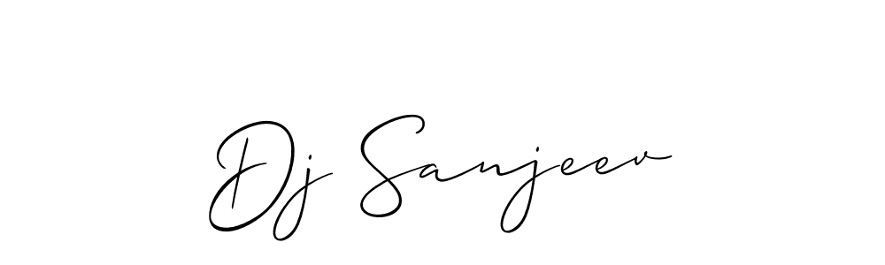 How to make Dj Sanjeev name signature. Use Allison_Script style for creating short signs online. This is the latest handwritten sign. Dj Sanjeev signature style 2 images and pictures png