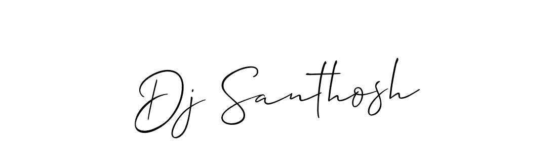 Use a signature maker to create a handwritten signature online. With this signature software, you can design (Allison_Script) your own signature for name Dj Santhosh. Dj Santhosh signature style 2 images and pictures png