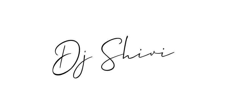 The best way (Allison_Script) to make a short signature is to pick only two or three words in your name. The name Dj Shivi include a total of six letters. For converting this name. Dj Shivi signature style 2 images and pictures png