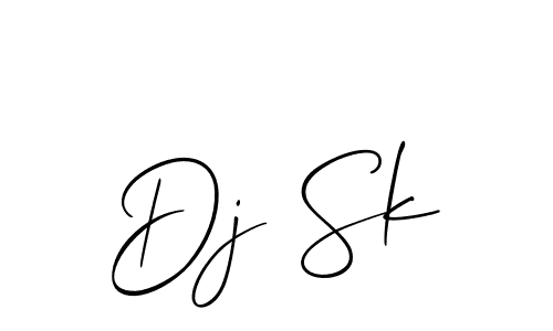 Also we have Dj Sk name is the best signature style. Create professional handwritten signature collection using Allison_Script autograph style. Dj Sk signature style 2 images and pictures png