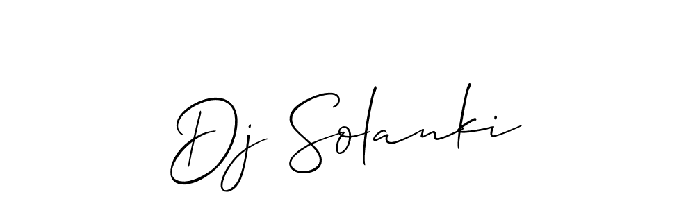 Dj Solanki stylish signature style. Best Handwritten Sign (Allison_Script) for my name. Handwritten Signature Collection Ideas for my name Dj Solanki. Dj Solanki signature style 2 images and pictures png