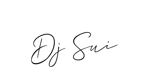 How to make Dj Sui name signature. Use Allison_Script style for creating short signs online. This is the latest handwritten sign. Dj Sui signature style 2 images and pictures png