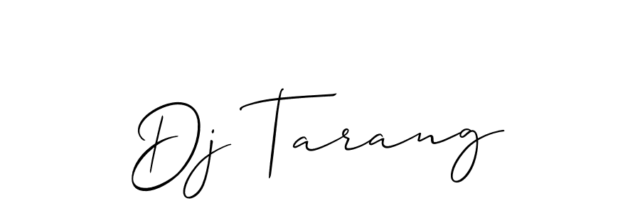 Create a beautiful signature design for name Dj Tarang. With this signature (Allison_Script) fonts, you can make a handwritten signature for free. Dj Tarang signature style 2 images and pictures png