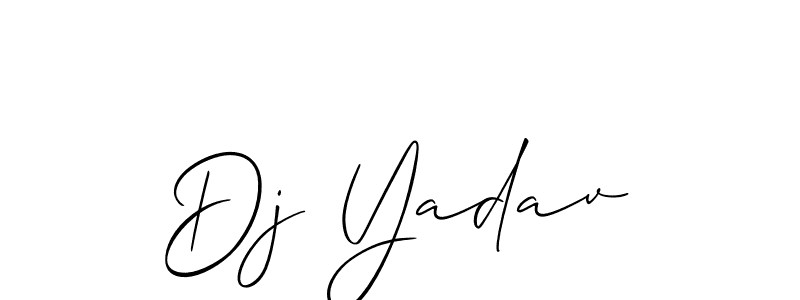 Design your own signature with our free online signature maker. With this signature software, you can create a handwritten (Allison_Script) signature for name Dj Yadav. Dj Yadav signature style 2 images and pictures png