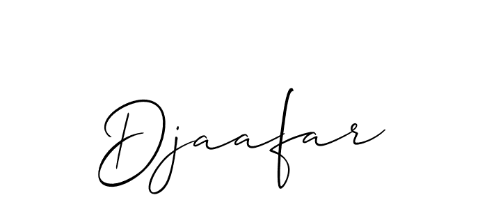 Make a beautiful signature design for name Djaafar. With this signature (Allison_Script) style, you can create a handwritten signature for free. Djaafar signature style 2 images and pictures png