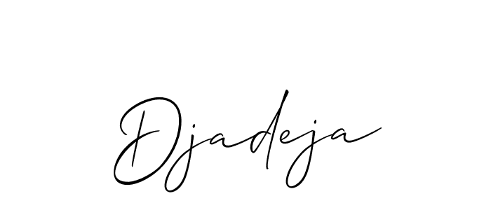 if you are searching for the best signature style for your name Djadeja. so please give up your signature search. here we have designed multiple signature styles  using Allison_Script. Djadeja signature style 2 images and pictures png