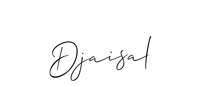 Make a beautiful signature design for name Djaisal. With this signature (Allison_Script) style, you can create a handwritten signature for free. Djaisal signature style 2 images and pictures png