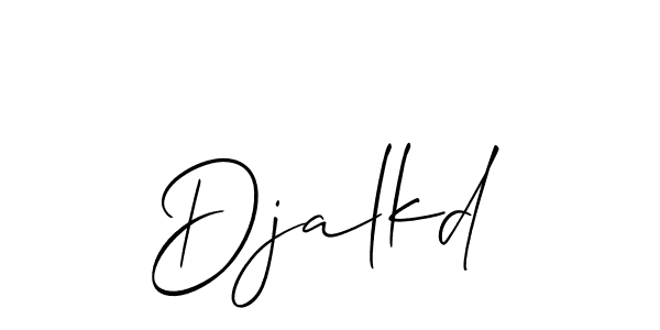 Similarly Allison_Script is the best handwritten signature design. Signature creator online .You can use it as an online autograph creator for name Djalkd. Djalkd signature style 2 images and pictures png