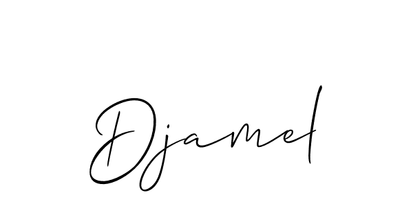 Allison_Script is a professional signature style that is perfect for those who want to add a touch of class to their signature. It is also a great choice for those who want to make their signature more unique. Get Djamel name to fancy signature for free. Djamel signature style 2 images and pictures png