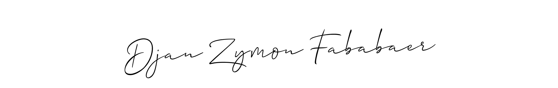 Allison_Script is a professional signature style that is perfect for those who want to add a touch of class to their signature. It is also a great choice for those who want to make their signature more unique. Get Djan Zymon Fababaer name to fancy signature for free. Djan Zymon Fababaer signature style 2 images and pictures png