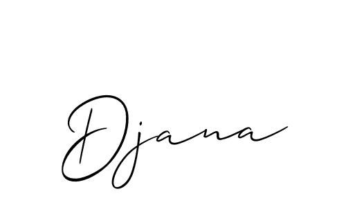You should practise on your own different ways (Allison_Script) to write your name (Djana) in signature. don't let someone else do it for you. Djana signature style 2 images and pictures png