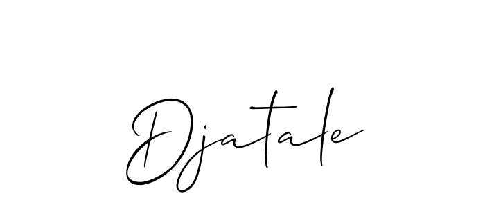 Design your own signature with our free online signature maker. With this signature software, you can create a handwritten (Allison_Script) signature for name Djatale. Djatale signature style 2 images and pictures png