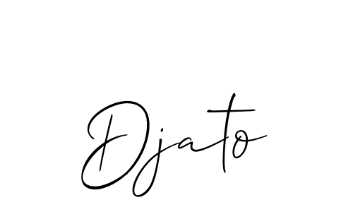 Allison_Script is a professional signature style that is perfect for those who want to add a touch of class to their signature. It is also a great choice for those who want to make their signature more unique. Get Djato name to fancy signature for free. Djato signature style 2 images and pictures png