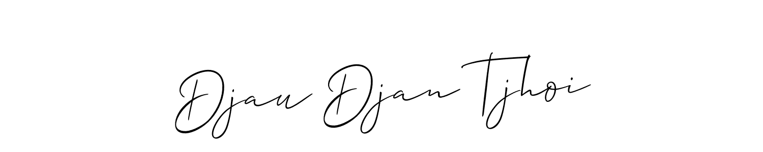 How to make Djau Djan Tjhoi name signature. Use Allison_Script style for creating short signs online. This is the latest handwritten sign. Djau Djan Tjhoi signature style 2 images and pictures png