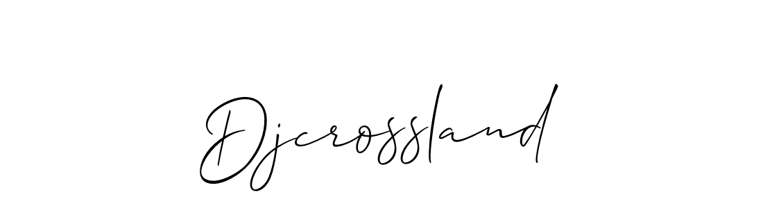 Use a signature maker to create a handwritten signature online. With this signature software, you can design (Allison_Script) your own signature for name Djcrossland. Djcrossland signature style 2 images and pictures png