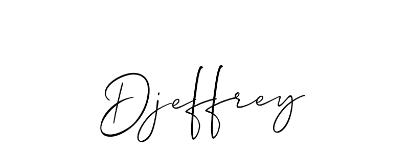 Create a beautiful signature design for name Djeffrey. With this signature (Allison_Script) fonts, you can make a handwritten signature for free. Djeffrey signature style 2 images and pictures png