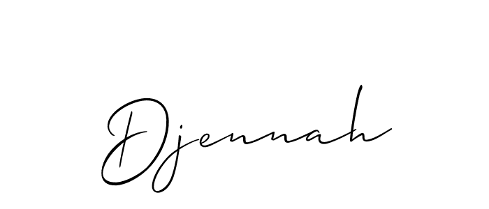 Make a short Djennah signature style. Manage your documents anywhere anytime using Allison_Script. Create and add eSignatures, submit forms, share and send files easily. Djennah signature style 2 images and pictures png