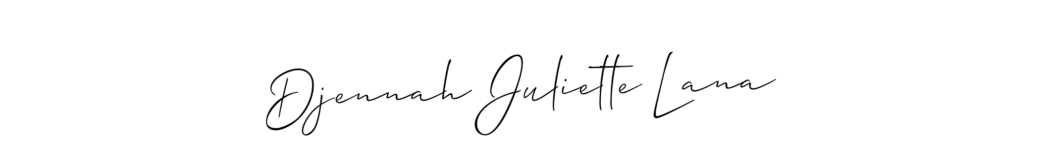 Use a signature maker to create a handwritten signature online. With this signature software, you can design (Allison_Script) your own signature for name Djennah Juliette Lana. Djennah Juliette Lana signature style 2 images and pictures png