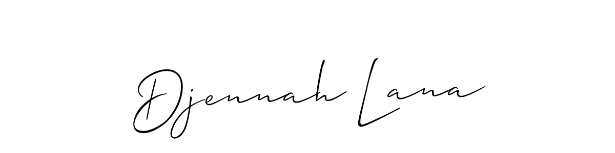 How to make Djennah Lana signature? Allison_Script is a professional autograph style. Create handwritten signature for Djennah Lana name. Djennah Lana signature style 2 images and pictures png