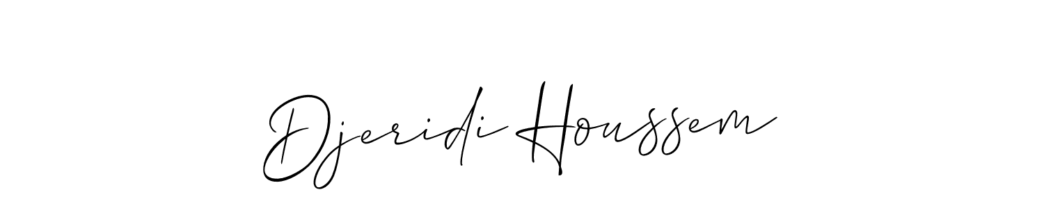 It looks lik you need a new signature style for name Djeridi Houssem. Design unique handwritten (Allison_Script) signature with our free signature maker in just a few clicks. Djeridi Houssem signature style 2 images and pictures png