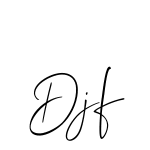 Use a signature maker to create a handwritten signature online. With this signature software, you can design (Allison_Script) your own signature for name Djf. Djf signature style 2 images and pictures png